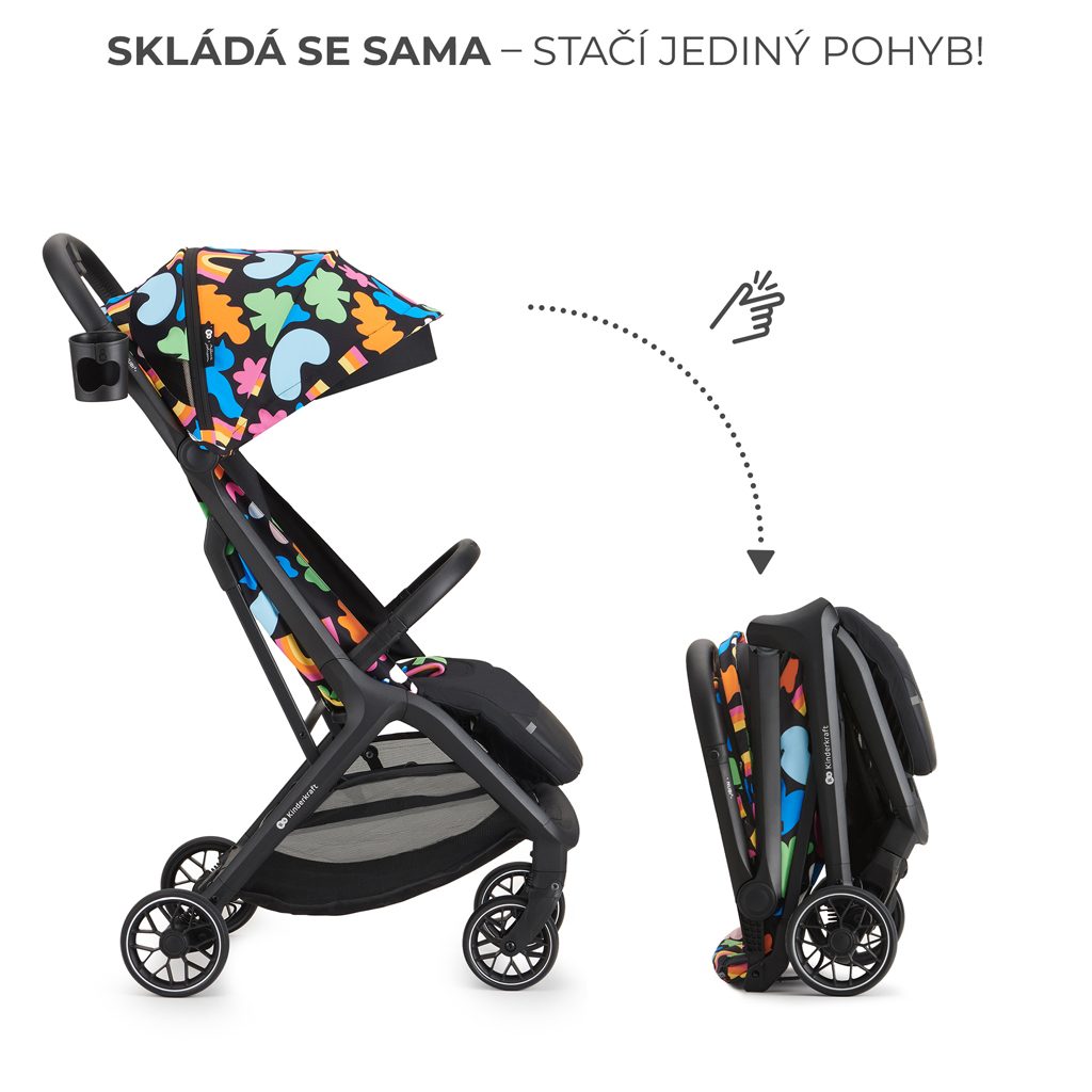 KINDERKRAFT SELECT Kočík športový Nubi 2 Happy shapes – Obrázok 3