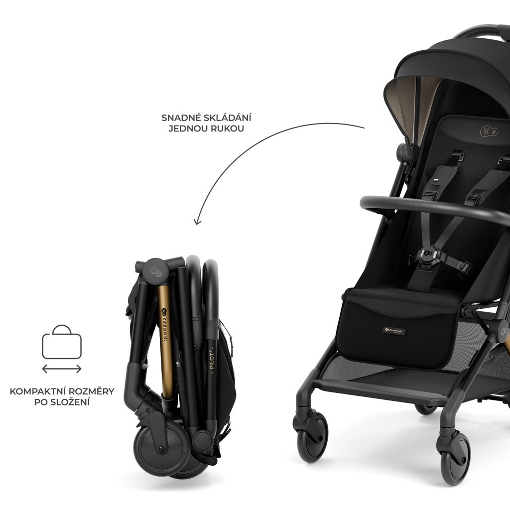 KINDERKRAFT SELECT Kočík športový Pilot 2 Black – Obrázok 4