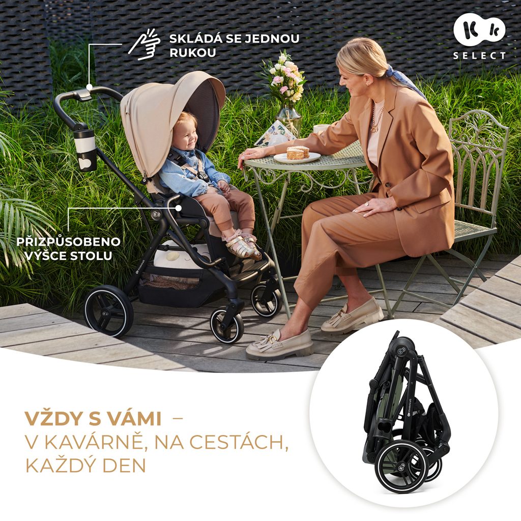 KINDERKRAFT SELECT Kočík športový Yoxi Mystic Green – Obrázok 5
