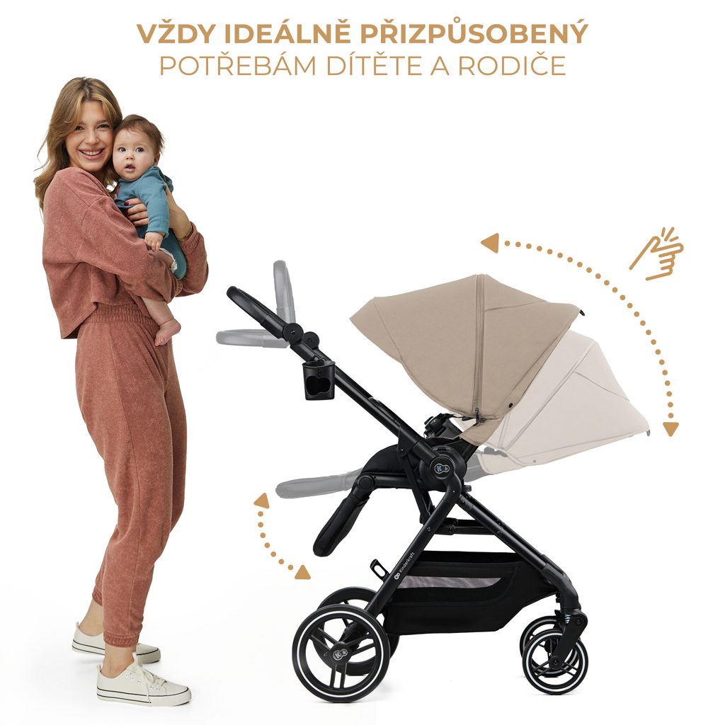 KINDERKRAFT SELECT Kočík športový Yoxi Sand Beige – Obrázok 9