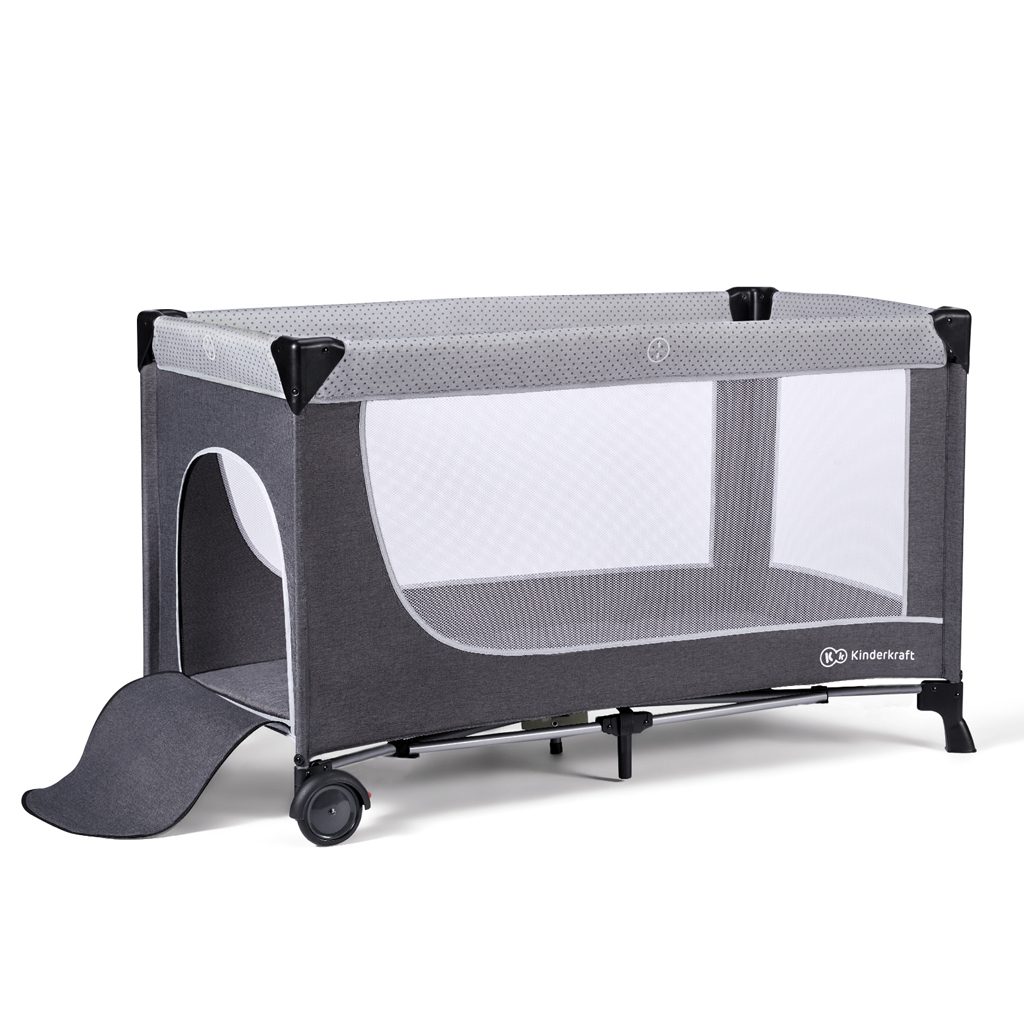 KINDERKRAFT SELECT Postieľka cestovná Leody Grey, Premium