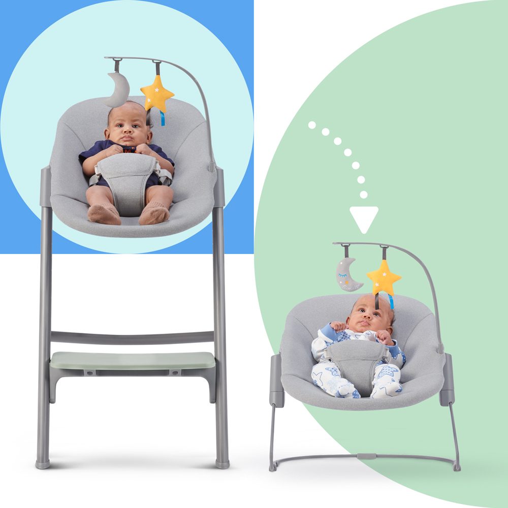 KINDERKRAFT SELECT Set jedálenská stolička Livy Olive Green + lehátko Calmee, Premium – Obrázok 15