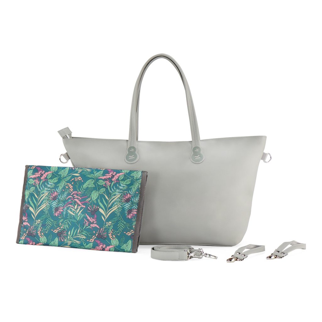 KINDERKRAFT SELECT Taška prebaľovacia Treasurebag Light Grey Nature Vibes, Premium – Obrázok 2