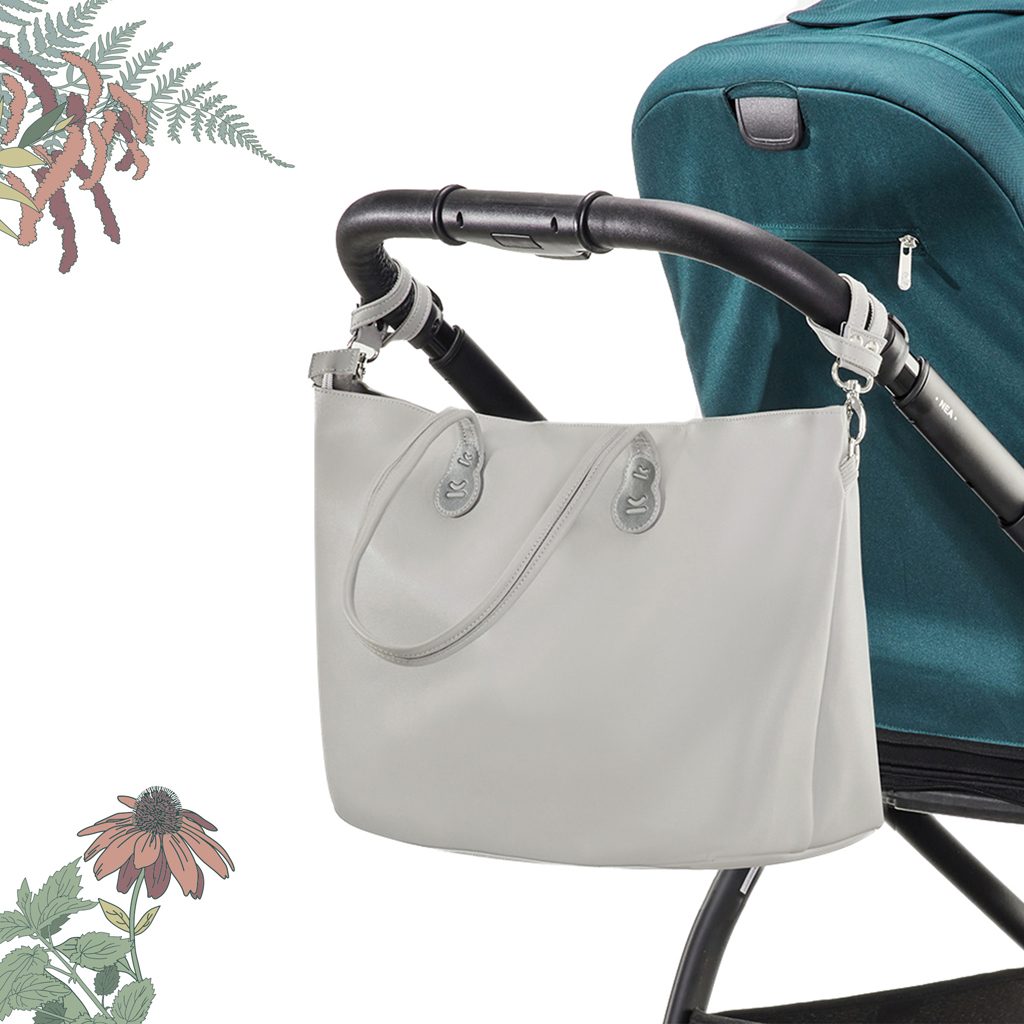 KINDERKRAFT SELECT Taška prebaľovacia Treasurebag Light Grey Nature Vibes, Premium – Obrázok 11