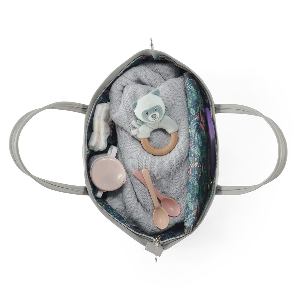 KINDERKRAFT SELECT Taška prebaľovacia Treasurebag Light Grey Nature Vibes, Premium – Obrázok 5