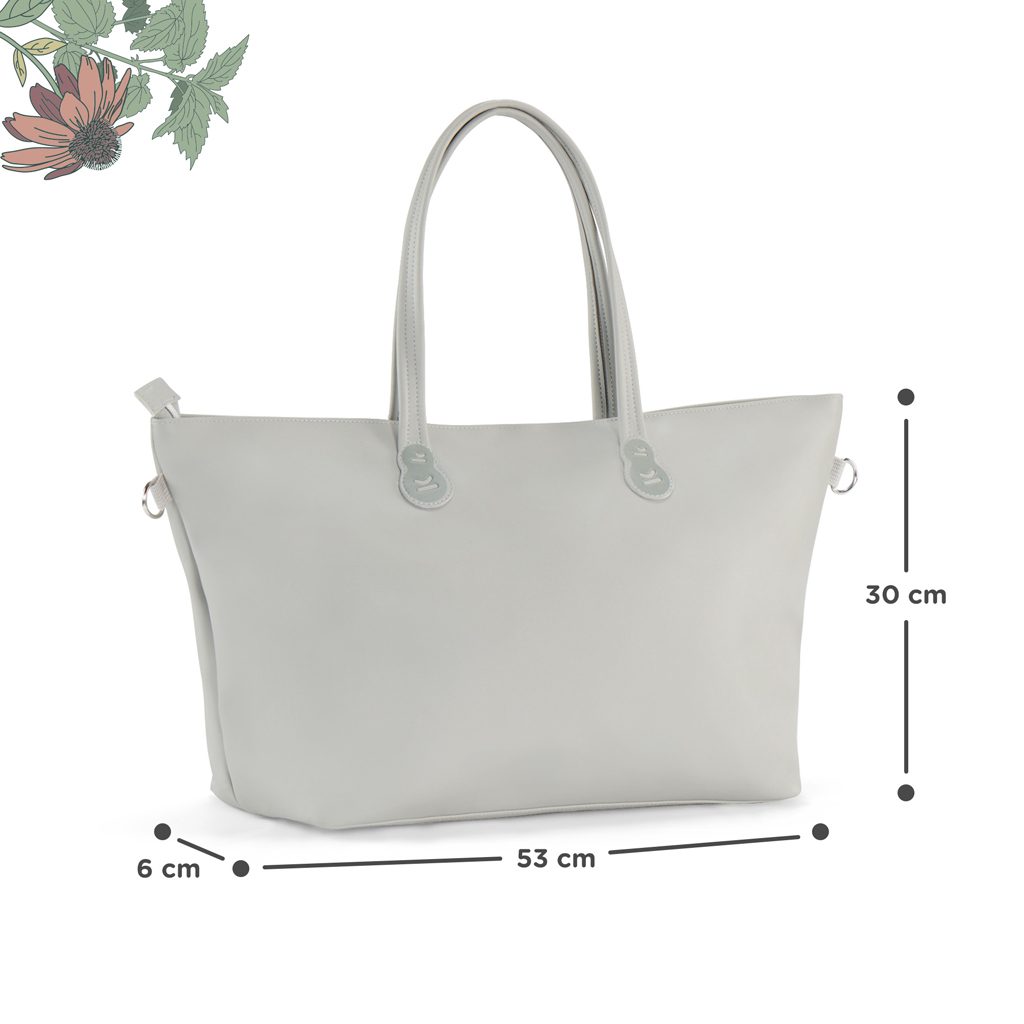 KINDERKRAFT SELECT Taška prebaľovacia Treasurebag Light Grey Nature Vibes, Premium – Obrázok 7