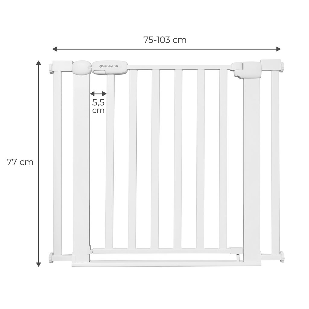 KINDERKRAFT Zábrana detská Lock&Go white – Obrázok 4