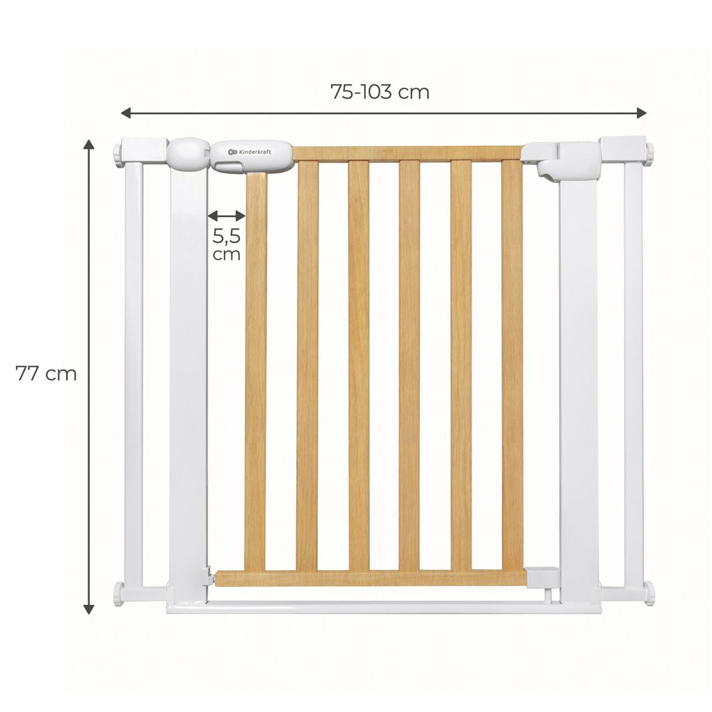 KINDERKRAFT Zábrana detská Lock&Go wood – Obrázok 4