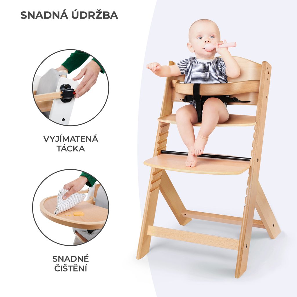 KINDERKRAFT Stolička jedálenská Enock Grey – Obrázok 11