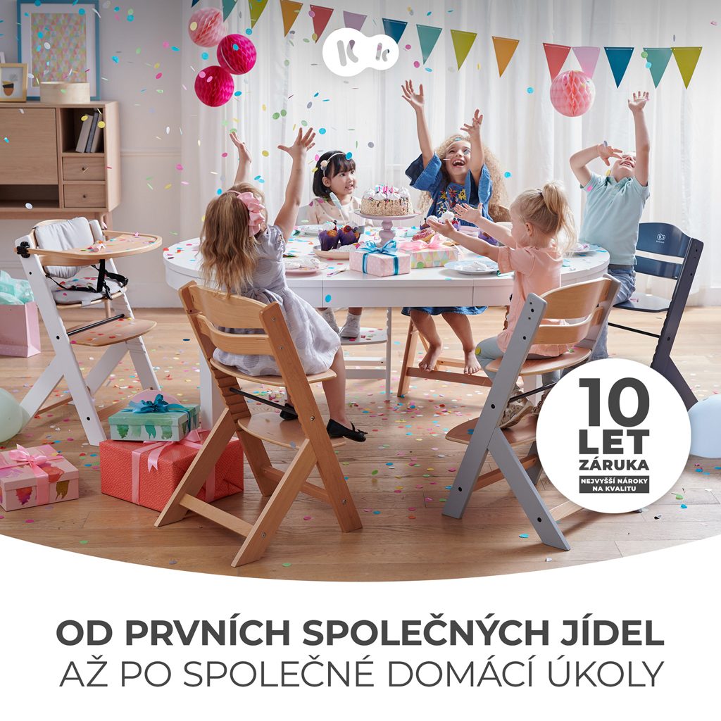 KINDERKRAFT Stolička jedálenská Enock Grey – Obrázok 17