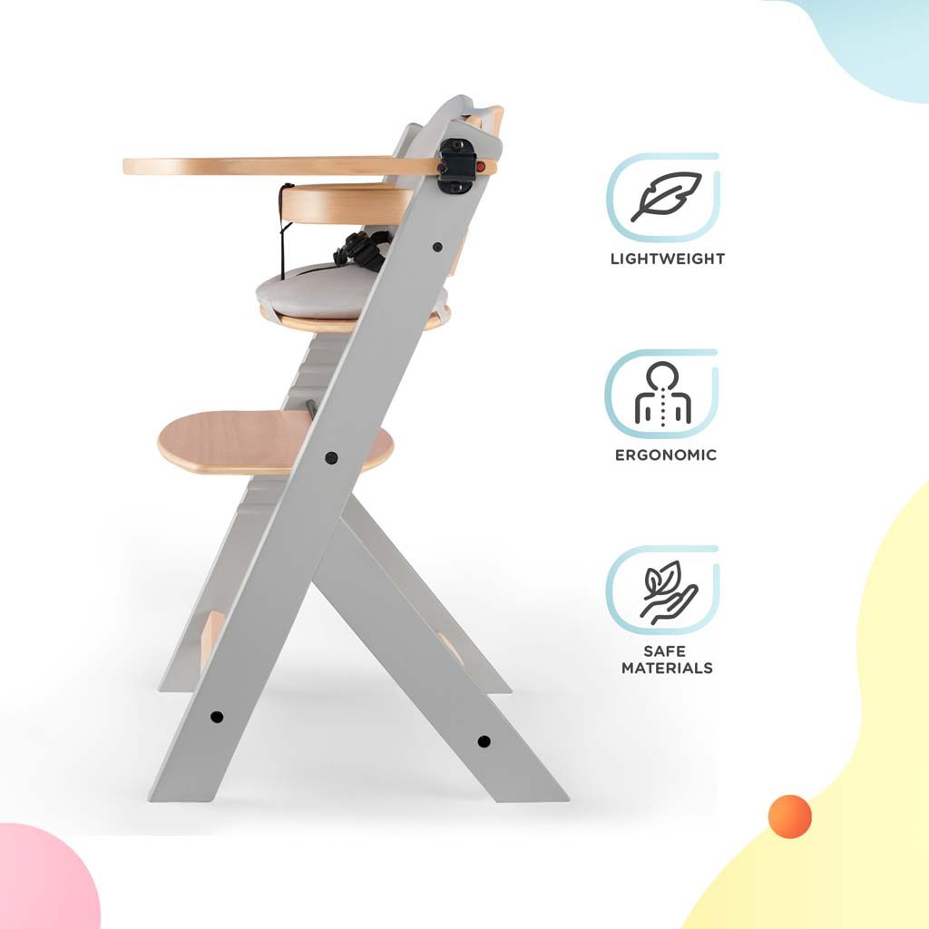 KINDERKRAFT Stolička jedálenská Enock s polstrovaním Grey wooden, Premium – Obrázok 16