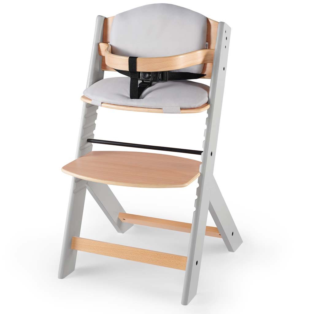 KINDERKRAFT Stolička jedálenská Enock s polstrovaním Grey wooden, Premium – Obrázok 3