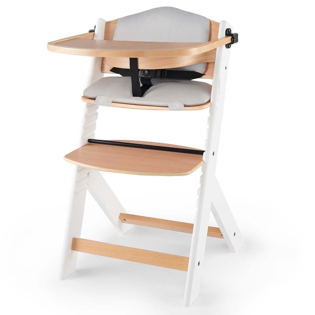 KINDERKRAFT Stolička jedálenská Enock s polstrovaním White wooden, Premium – Obrázok 2