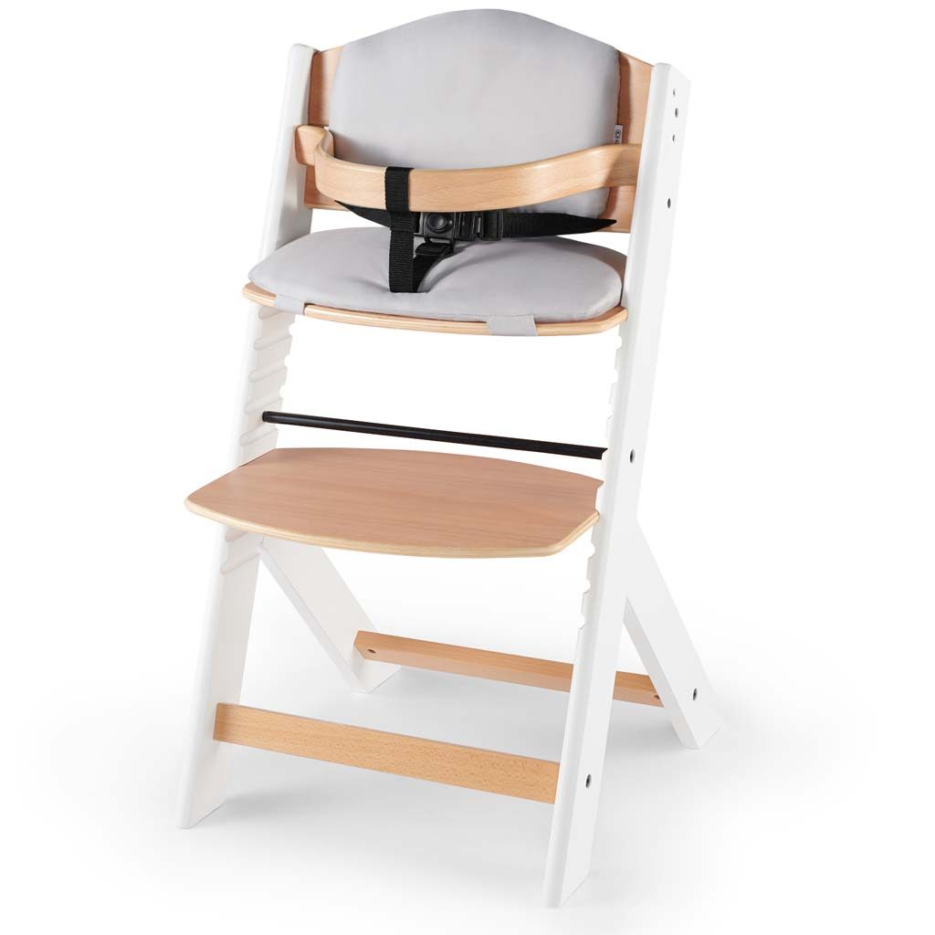 KINDERKRAFT Stolička jedálenská Enock s polstrovaním White wooden, Premium – Obrázok 3