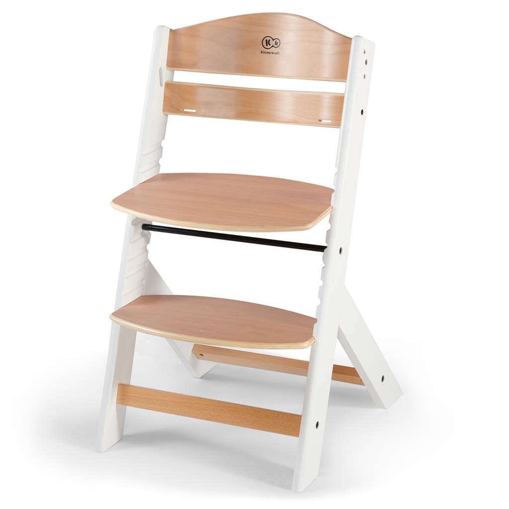 KINDERKRAFT Stolička jedálenská Enock s polstrovaním White wooden, Premium – Obrázok 4