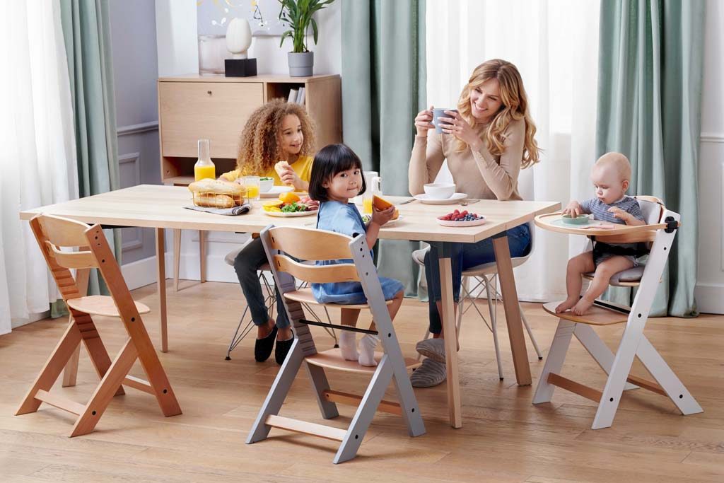 KINDERKRAFT Stolička jedálenská Enock s polstrovaním White wooden, Premium – Obrázok 10