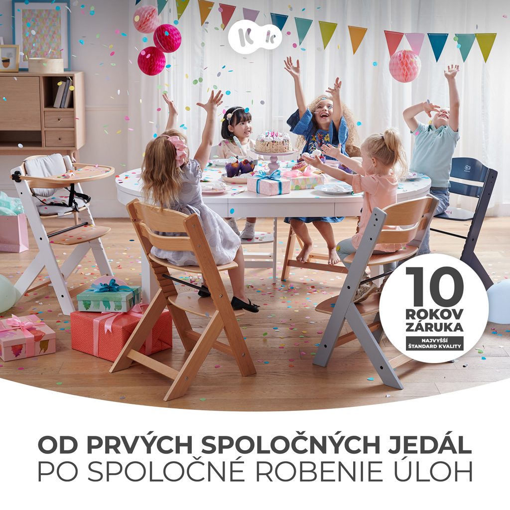 KINDERKRAFT Stolička jedálenská Enock White – Obrázok 14