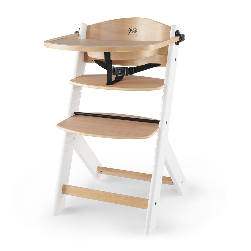 KINDERKRAFT Stolička jedálenská Enock White wooden, Premium – Obrázok 2