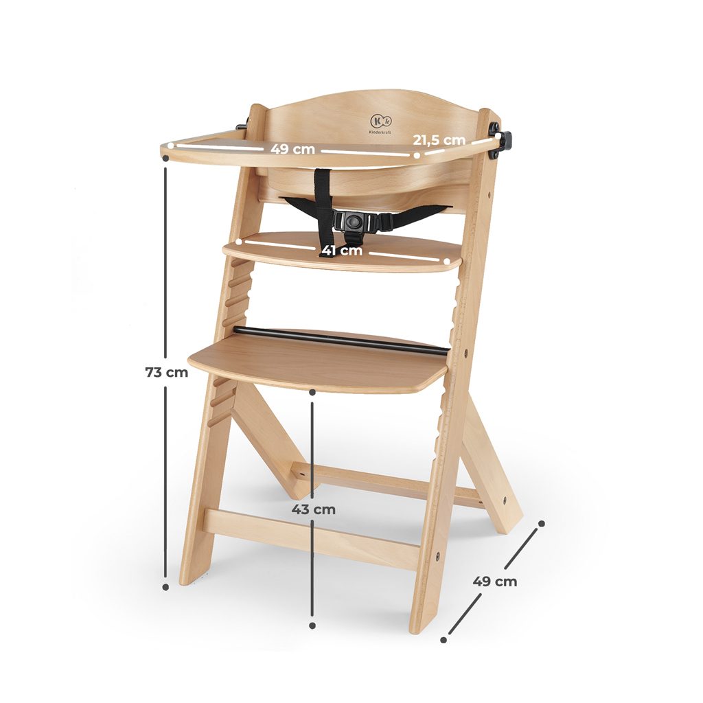 KINDERKRAFT Stolička jedálenská Enock Wooden – Obrázok 15