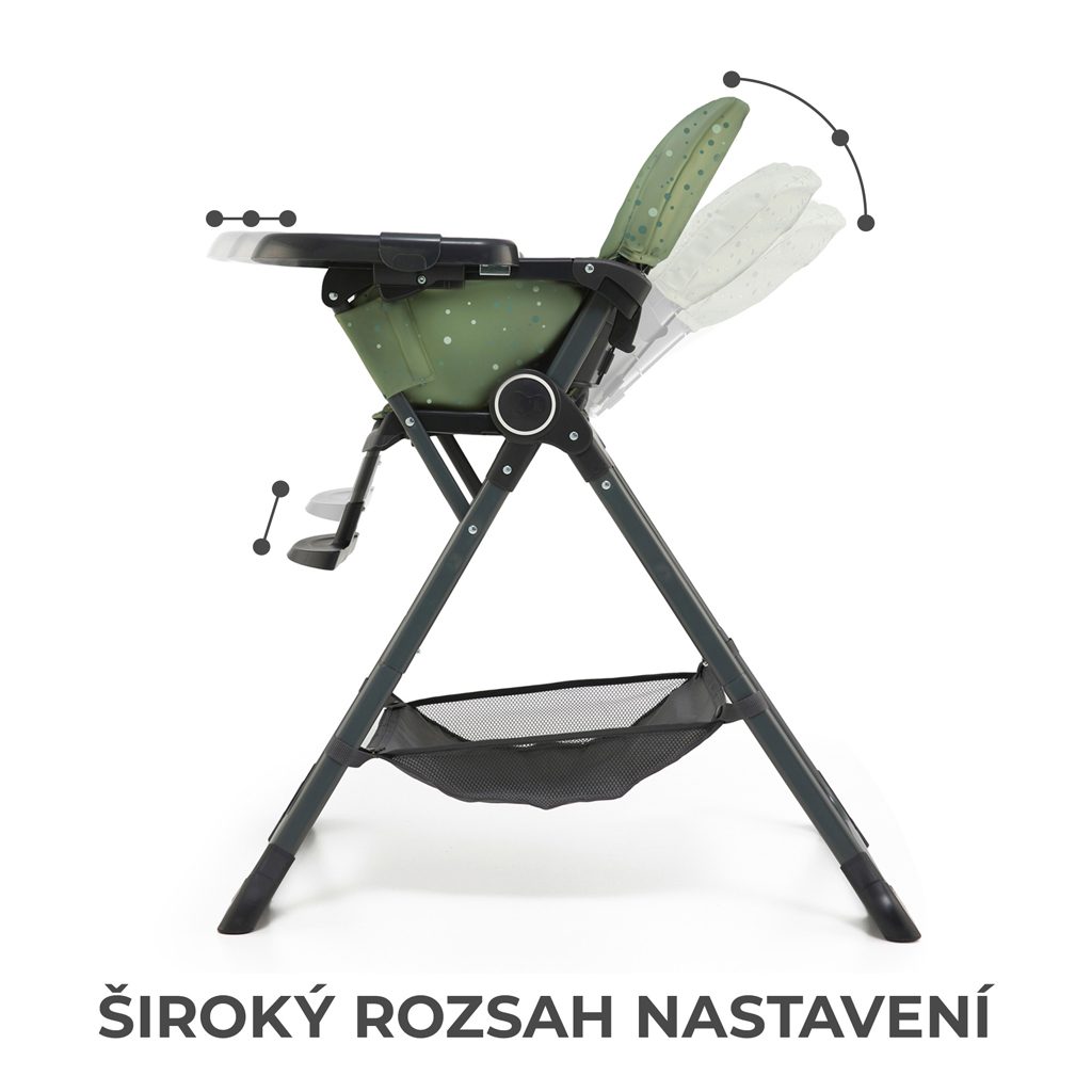 KINDERKRAFT Stolička jedálenská Foldee Green – Obrázok 5