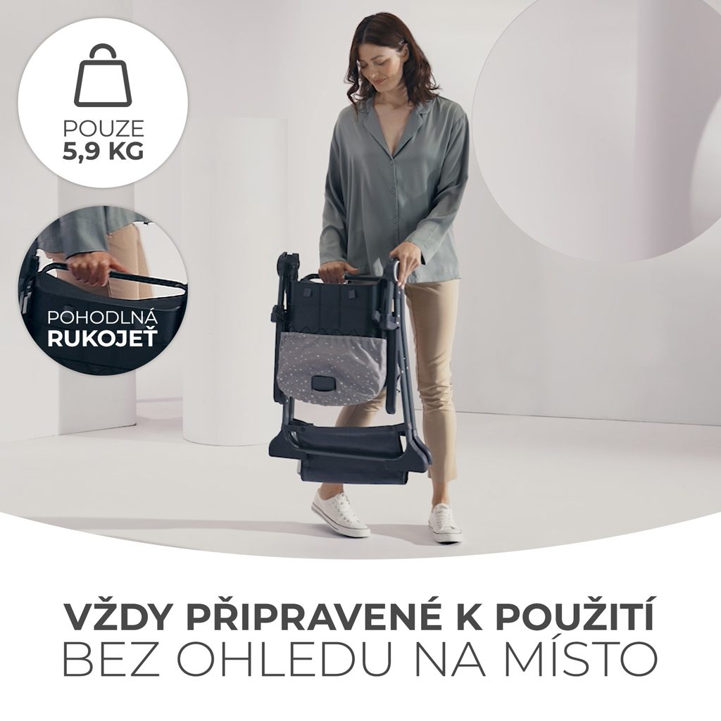 KINDERKRAFT Stolička jedálenská Foldee Pink – Obrázok 4