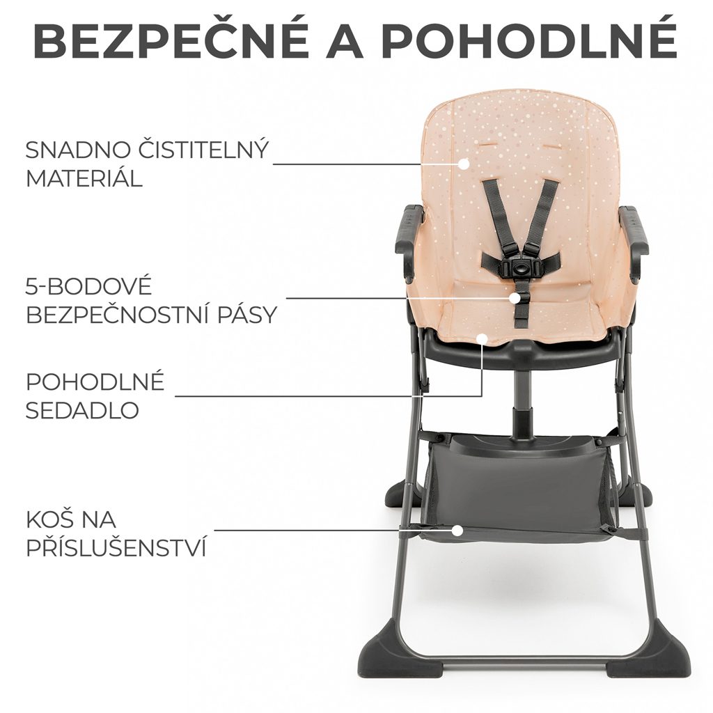 KINDERKRAFT Stolička jedálenská Foldee Pink – Obrázok 7