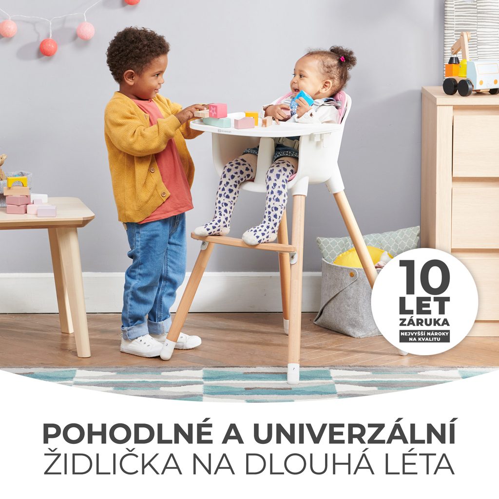 KINDERKRAFT Stolička jedálenská Sienna grey – Obrázok 3