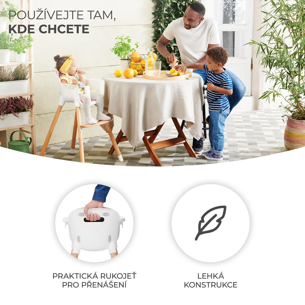 KINDERKRAFT Stolička jedálenská Sienna grey – Obrázok 6