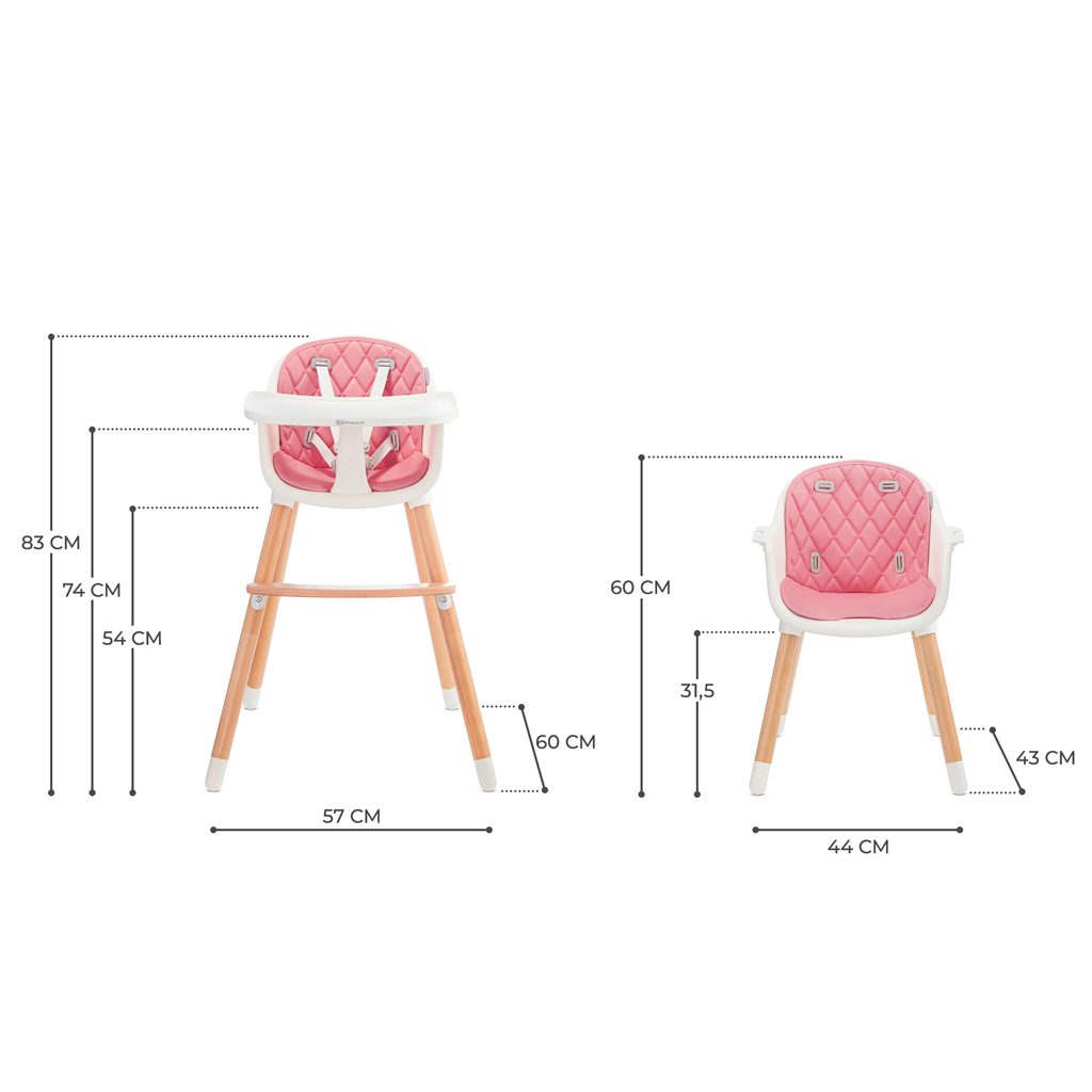 KINDERKRAFT Stolička jedálenská Sienna pink – Obrázok 9
