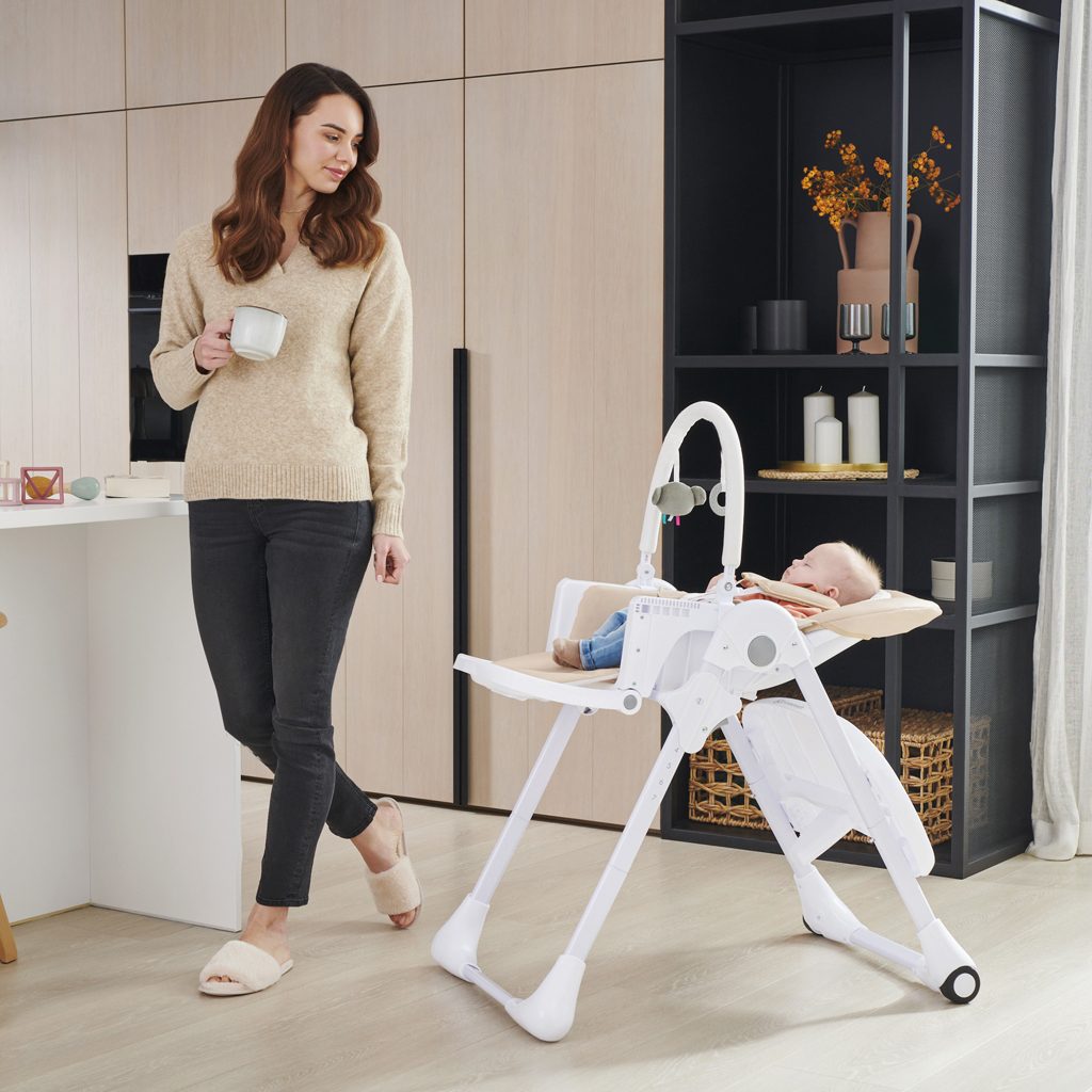 KINDERKRAFT Stolička jedálenská Tummie grey – Obrázok 9