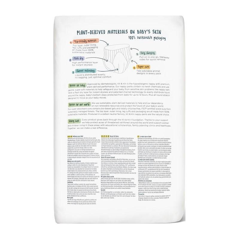 KIT & KIN Nohavičky plienkové jednorazové eko 6 (15 kg+) 18 ks – Obrázok 4