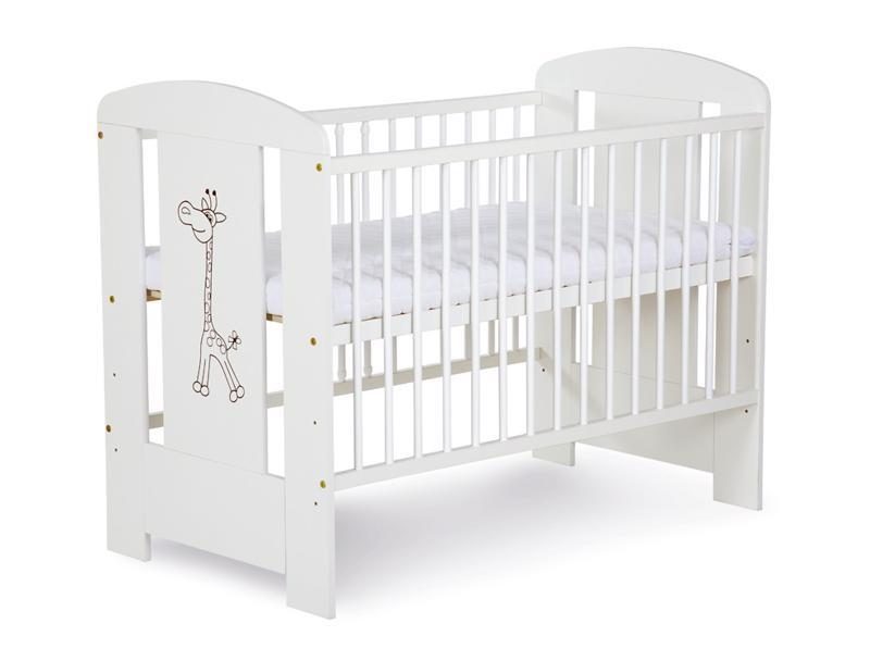 KLUPS Postieľka SAFARI drevená, 120 x 60 biela – Obrázok 2