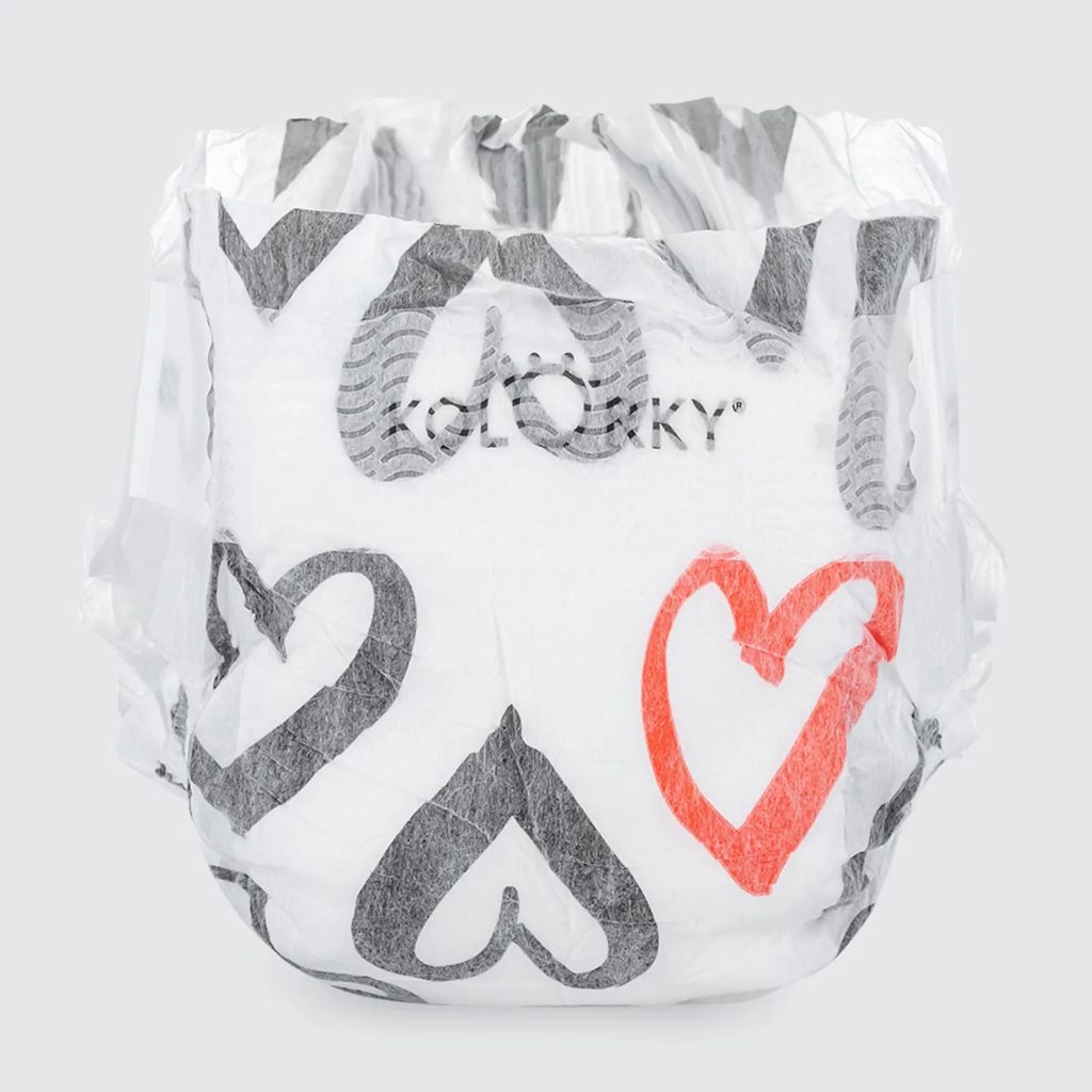 KOLORKY DAY Plienky jednorazové eko, srdce M (5-8 kg) 168 ks - MESAČNÁ ZÁSOBA – Obrázok 5