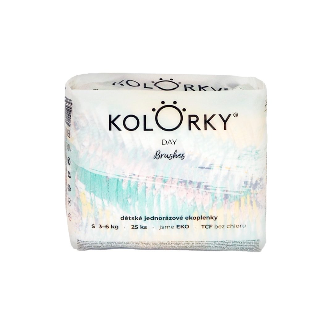 KOLORKY DAY Plienky jednorazové eko, štetec S (3-6 kg) 25 ks – Obrázok 2