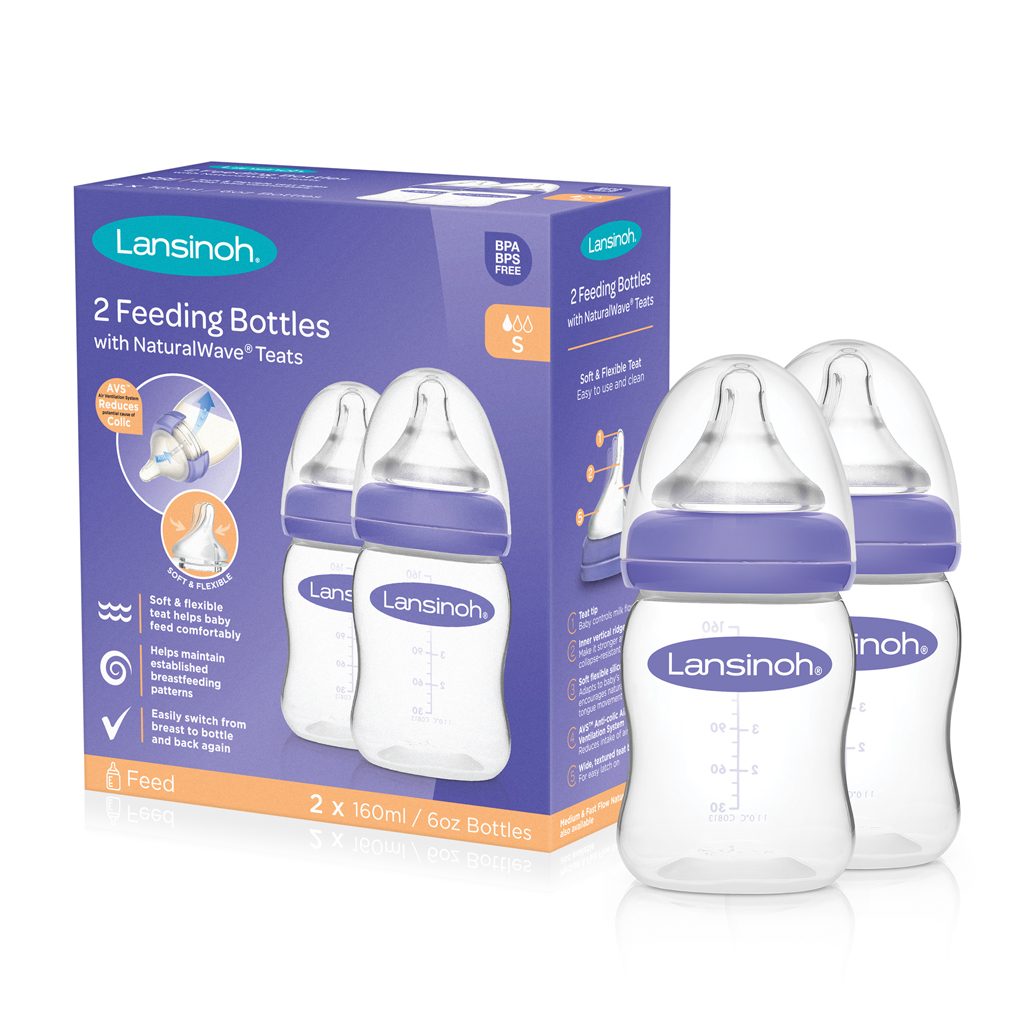 LANSINOH Fľaša dojčenská s NaturalWaveTM cumľom 160 ml (S), 2ks – Obrázok 2