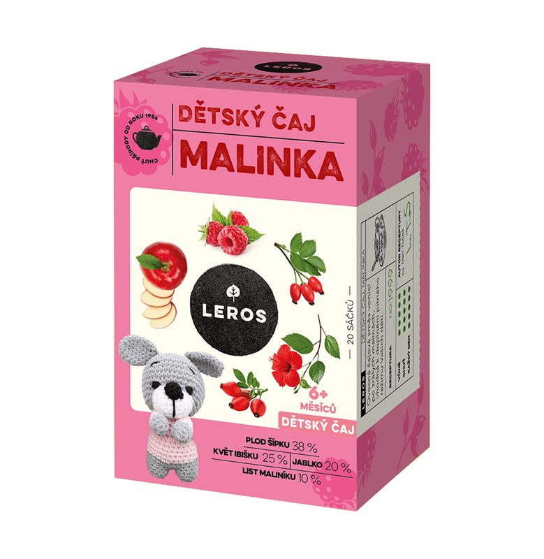 LEROS Čaj detský Malinka 20x2g – Obrázok 2