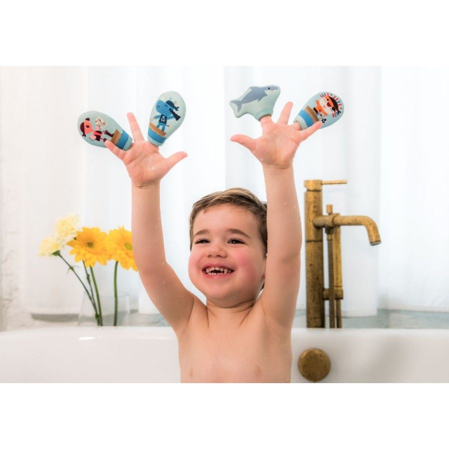 LILLIPUTIENS Bábky pirátske prstové - hračka do vody – Obrázok 4