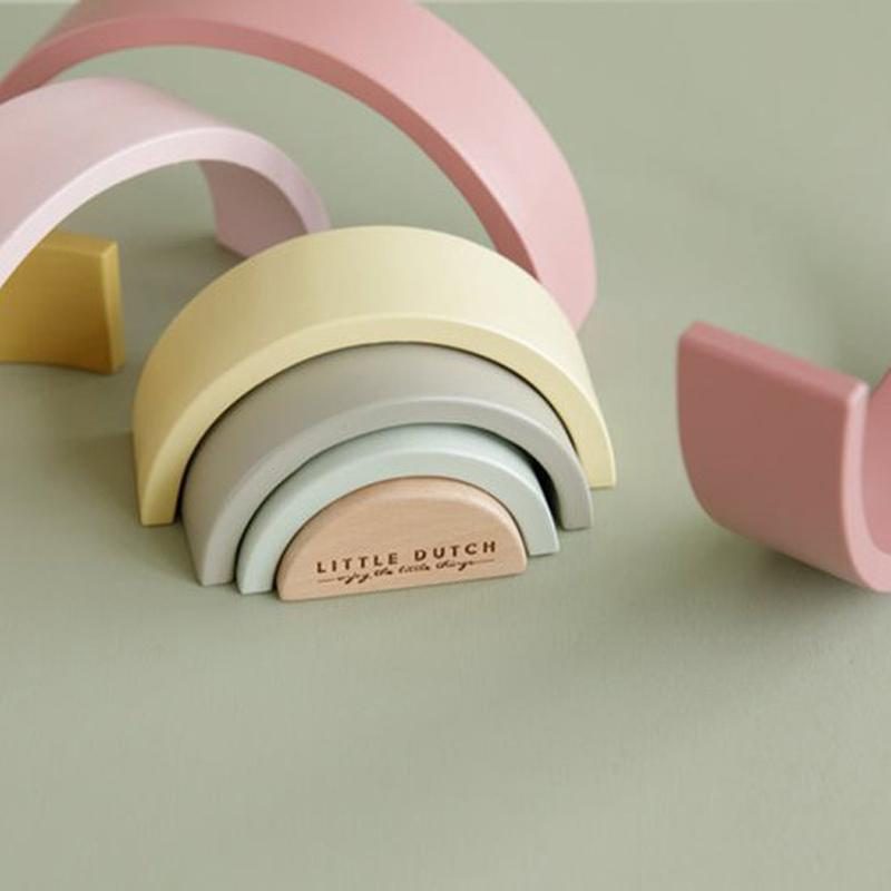 LITTLE DUTCH Skladačka dúha Pink – Obrázok 3