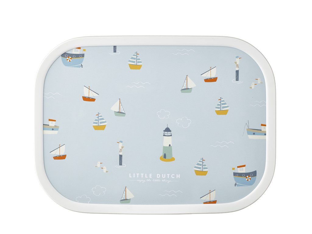 LITTLE DUTCH Desiatový set (fľaša 400ml+box) Námornícky záliv – Obrázok 5