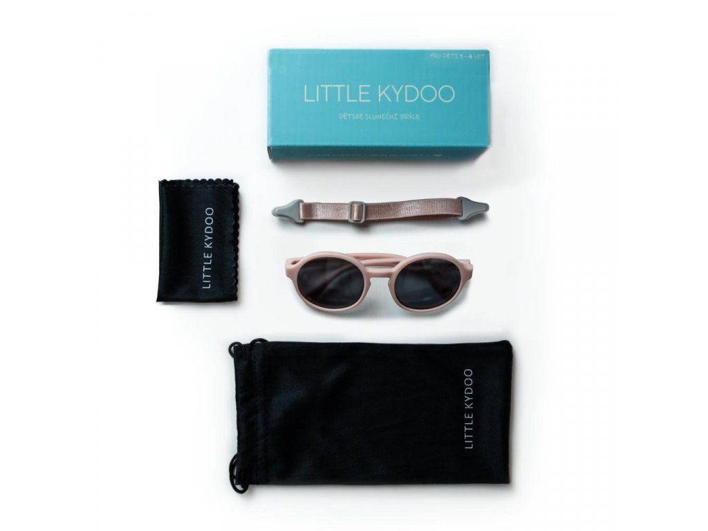 LITTLE KYDOO Okuliare slnečné Matte Pink UV 400, polarizačné 1-3 roky – Obrázok 7