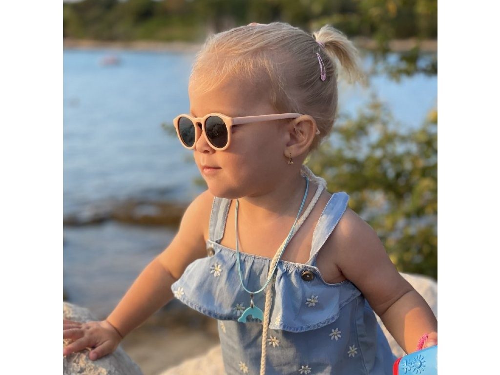 LITTLE KYDOO Okuliare slnečné Matte Pink UV 400, polarizačné 2-4 roky – Obrázok 6