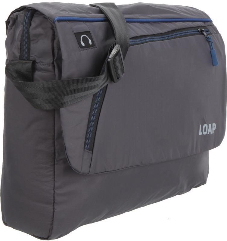 LOAP Taška cez rameno GOTS black-blue – Obrázok 3