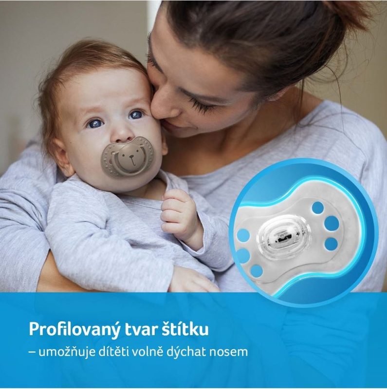 LOVI Dynamický utišujúci cumlík 0-3 m 2 ks Hey modrý/zelený – Obrázok 9