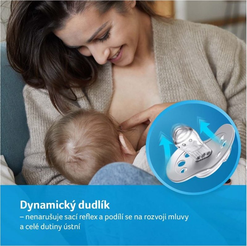 LOVI Dynamický utišujúci cumlík 3-6 m 2 ks Hey modrý/zelený – Obrázok 11