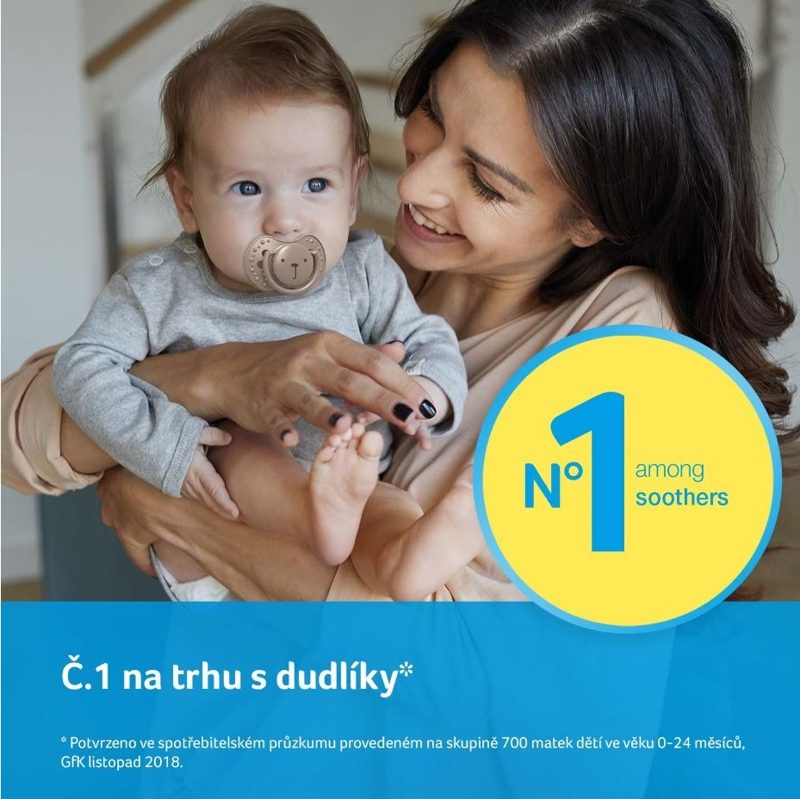 LOVI Dynamický utišujúci cumlík 3-6 m 2 ks Hey modrý/zelený – Obrázok 12