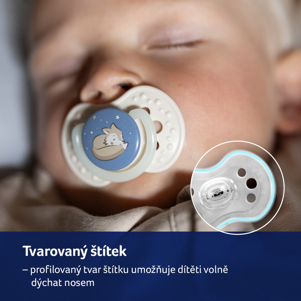 LOVI Cumlík dynamický silikónový Night&Day 0-3m 2ks dievča – Obrázok 11