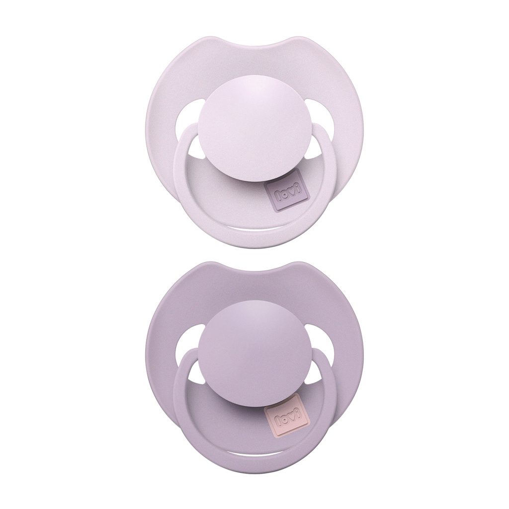 LOVI Cumlík silikónový dynamický Prime 18m+ 2ks Baby Lilac/Violet