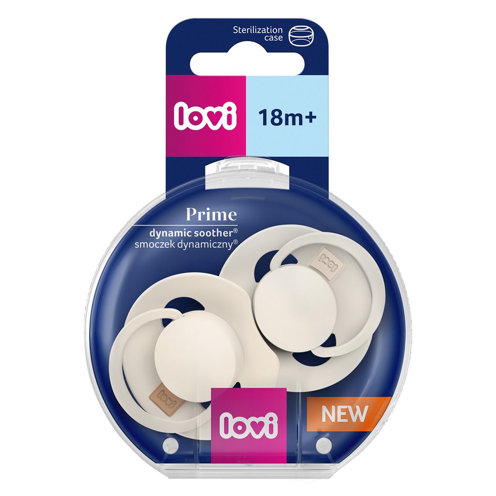LOVI Cumlík silikónový dynamický Prime 18m+ 2ks Coconut/Ivory – Obrázok 6