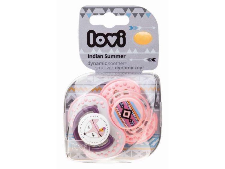 LOVI Silikónový cumlík dynamický Girl Indian 6-18m 2 ks – Obrázok 3