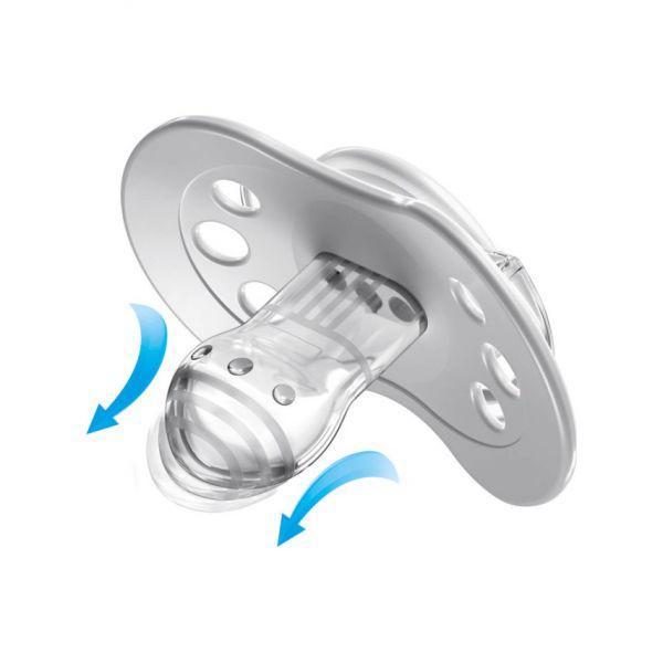 LOVI Silikónový cumlík dynamický Salt&Pepper 0-3m 2 ks – Obrázok 8